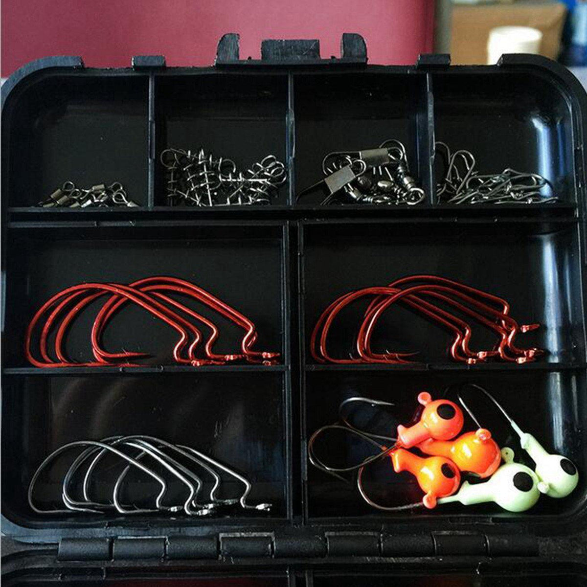 157PCS Fishing Tackle Box With Lures Kit Hooks Bait Fish Case